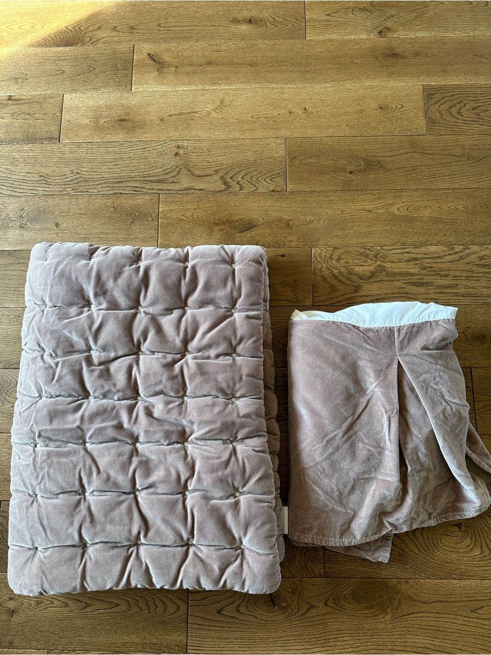 RH BABY & CHILD Restoration Hardware Baby Crib Dusty Muted Pink Velvet Comforter